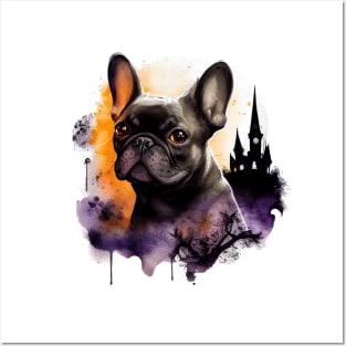 French Bulldog Halloween Posters and Art